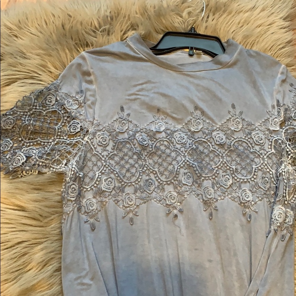 Blue lace dress